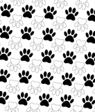 Discover Black And White Dog Paw Print Pattern