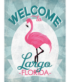 Discover Largo Florida Pink Flamingo Retro
