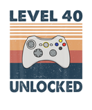 Discover Funny Level 40 Unlocked Video Gamer - 40 Year Birt