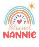 Discover Nannie Gifts For Grandma Family Rainbow Graphic