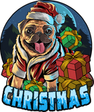 Discover Graphic Illustration Christmas Pug