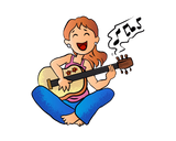 Discover girl playing guitar