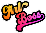 Discover Girl Boss Colorful Retro Typography Trendy