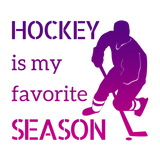 Discover Ice Hockey  Favorite season fan purple pink
