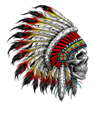 Discover "Native American Indian Chief Skull Motorcycle Hea