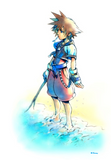 Discover Kingdom Hearts | Sora On Beach Watercolor