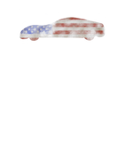 Discover Car silhouette American flag