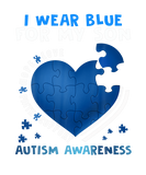 Discover I Wear Blue For My Son Autism Awareness Heart