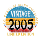 Discover 16 Year Old Gifts Vintage 2005 Limited Edition 16T