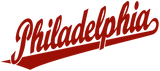 Discover Philadelphia script logo in red
