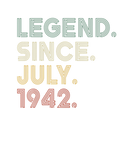 Discover Vintage 80Th Birthday Legend Since July 1942 80 Ye