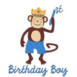 Discover First Birthday Monkey  Baby Bodysuit