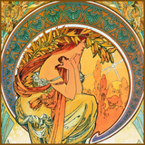 Discover POETRY from the series "The Arts" by Mucha