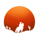 Discover Cowboy with horse Wild West sunset landscape