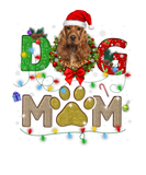 Discover Xmas Cocker Spaniel Mom Hat Santa Scarf Plaid Dog