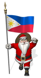Discover Santa Claus With Ensign Of The Philippines