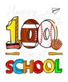 Discover Happy 100Th Day Of School Football Baseball Gift 1