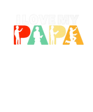 Discover Retro I Love My Papa Engineer Dad Father's Day