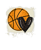 Discover Bleached Basketball Heart Game Day Vibes Basketbal