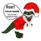 Discover Personalized Santa Claus T-Rex Christmas