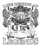 Discover Birth Of Legends 1952 70Th Birthday Gift For 70 Ye