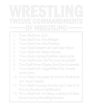 Discover Wrestlingg Twelve Commandments Of Wrestling
