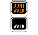 Discover Don't Walk - Walk Picture, Traffic Sign, USA