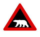 Discover Beware of Polar Bears, Traffic Sign, Norway