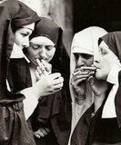 Discover Nuns Smoking Vintage Photograph