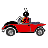 Discover Ladybug Driving Red Car T-Shirts