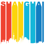 Discover Retro Shanghai Skyline T-Shirts