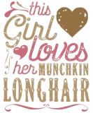 Discover This Girl Loves Her Munchkin Longhair Cat T-Shirts
