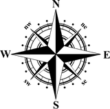 Discover Compass Rose Black & White T-Shirts