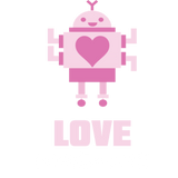 Discover love machine toddlers cute robot pink T-Shirts