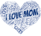Discover I LOVE MOM - blue grunge heart - word cloud T-Shirts