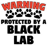 Discover Warning Protected By A Black Lab T-Shirts