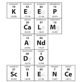 Discover Chemistry Keep Calm Do Science Periodic Table