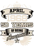 Discover April 1968 50 Years Birthday Present Love Idea Fun T-Shirts