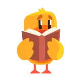 Discover Duckling Reading A Book Cute Character Sticker T-Shirts