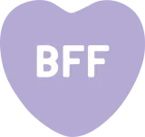 Discover BFF Purple Candy Heart - Best Friends Forever T-Shirts