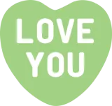 Discover Love You Green Candy Heart T-Shirts