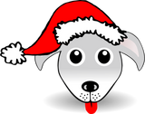 Discover christmas dog face, christmas beanie, grey dog T-Shirts