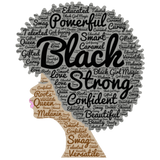 Discover Natural Hair Afro Word Art for Strong Black women T-Shirts