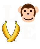 Discover monkey brown love banana gift idea T-Shirts