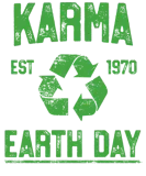 Discover Karma Vintage Earth Day T-Shirts Recycle Science Climate
