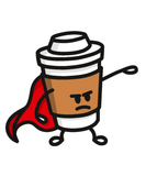 Discover Caffeine power superhero coffee lovers cartoon T-Shirts