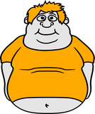 Discover circle fat man clip art comic cartoon funny fat tr T-Shirts