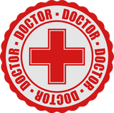 Discover stamp round circle badge cross text doctor listeni T-Shirts