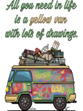 Discover All You Need Is A Yellow Van Graphic Hippie T-Shirts