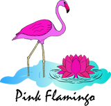 Discover Pink flamingo water lily pond Pink stork lily T-Shirts